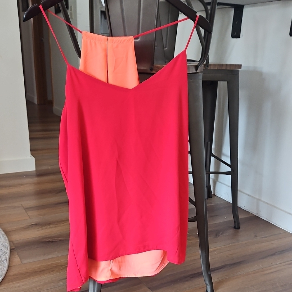 Express Red and Orange Camisole Top